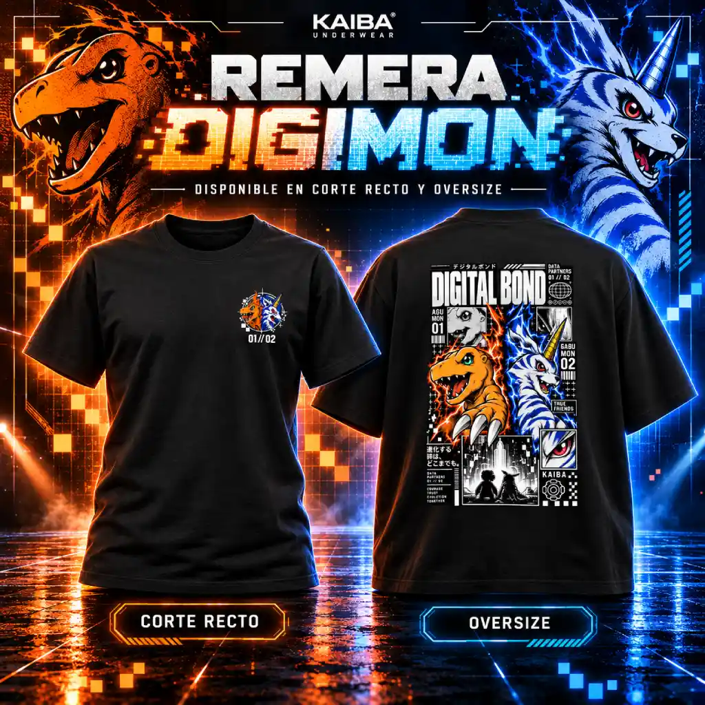 remera digimon kaiba underwear